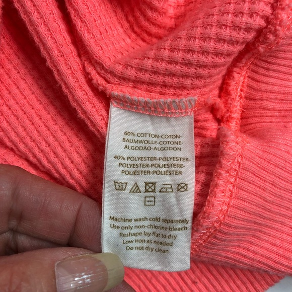 We the Free Orange Thermal Banded Bottom Top S - Picture 4 of 8